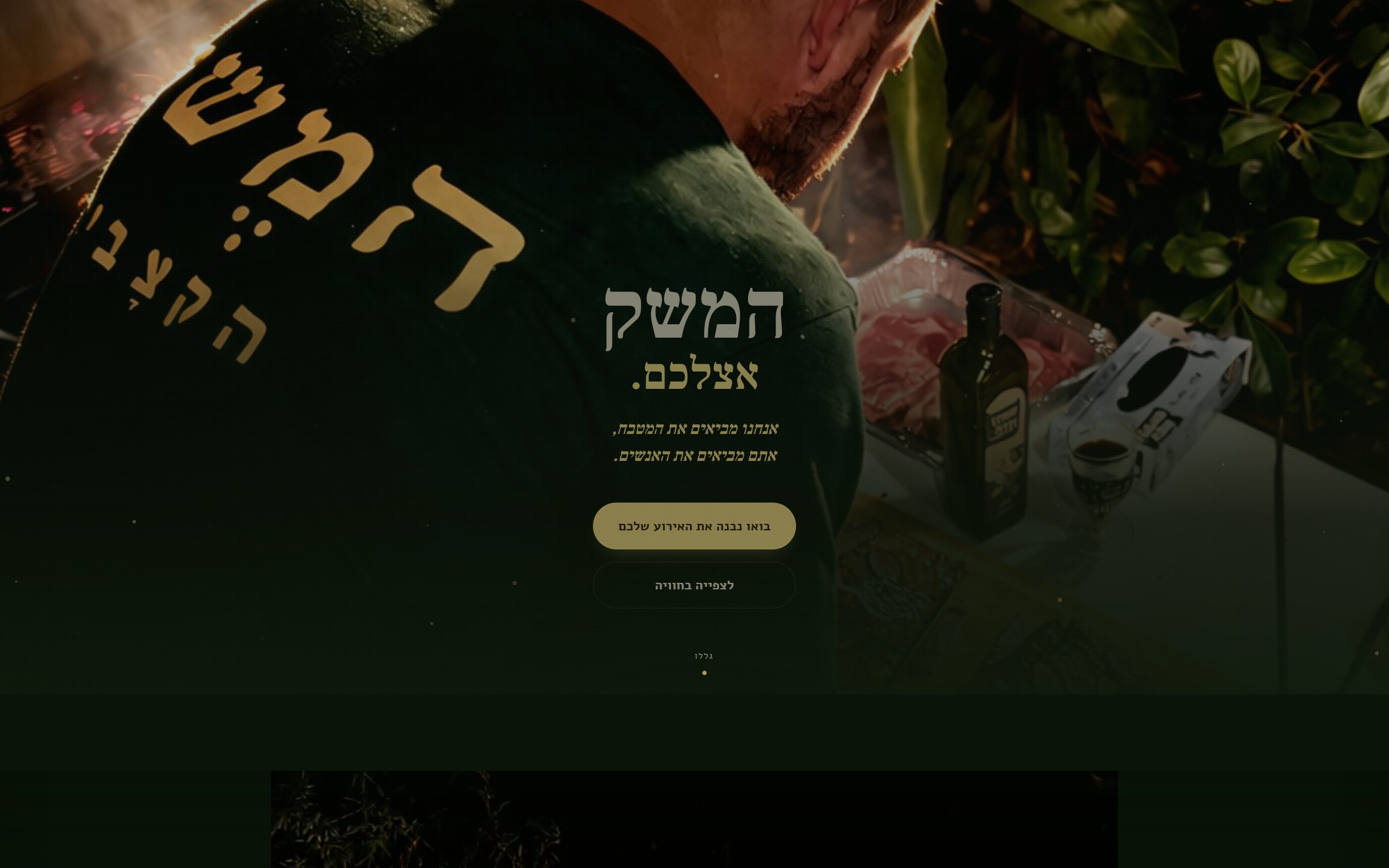 עמוד האירועים של המשק הרצליה — הפתיחה, כפי שהיא באוויר